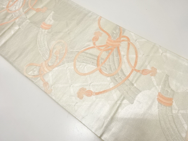 アンティーク　光悦垣に菊模様織り出し袋帯（着用可）